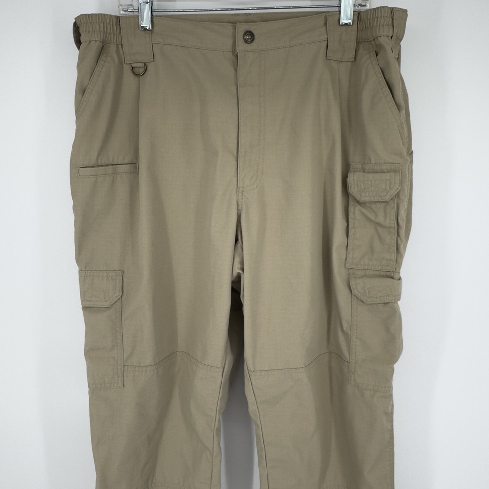 5.11 Tactical Cargo Pants Mens 40x30 Khaki Ripstop Utility Workwear Gorpcore - Picture 2 of 14